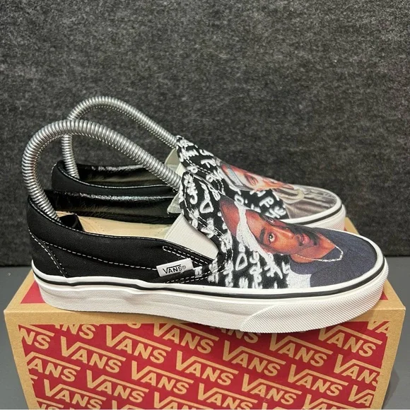 Vans “Tupac” Slip On Custom Vans Size 6 Women’s/4.5 Mens - Picture 7 of 13